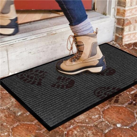 Durable Rubber Door Mat - Heavy Duty, Indoor/Outdoor, Easy to Clean, Waterproof - Picture 4 of 7